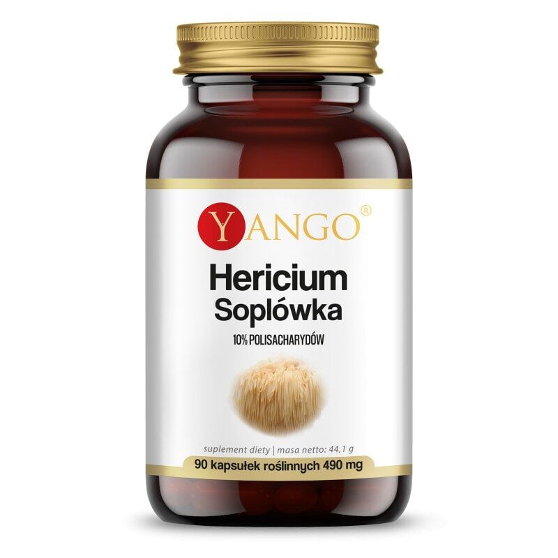 Hericium - Soplówka - ekstrakt 10% polisacharydów - Yango - 90 kapsułek