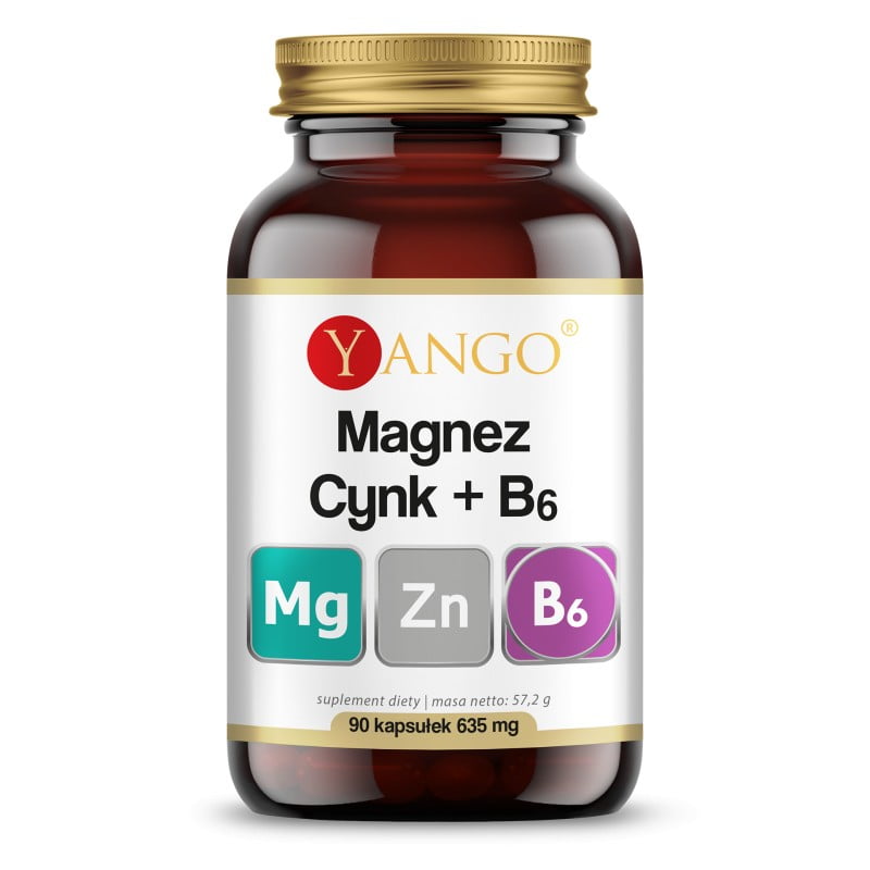 Magnez + Cynk + B6 - Yango - 90 kapsułek