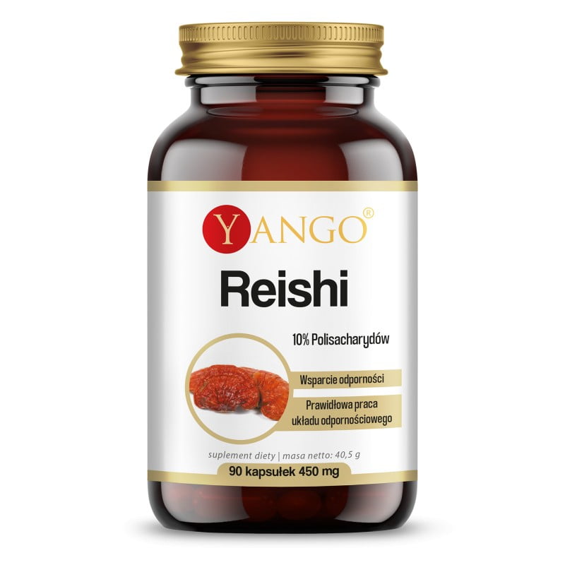 Reishi - ekstrakt 10% polisacharydów - Yango - 90 kapsułek