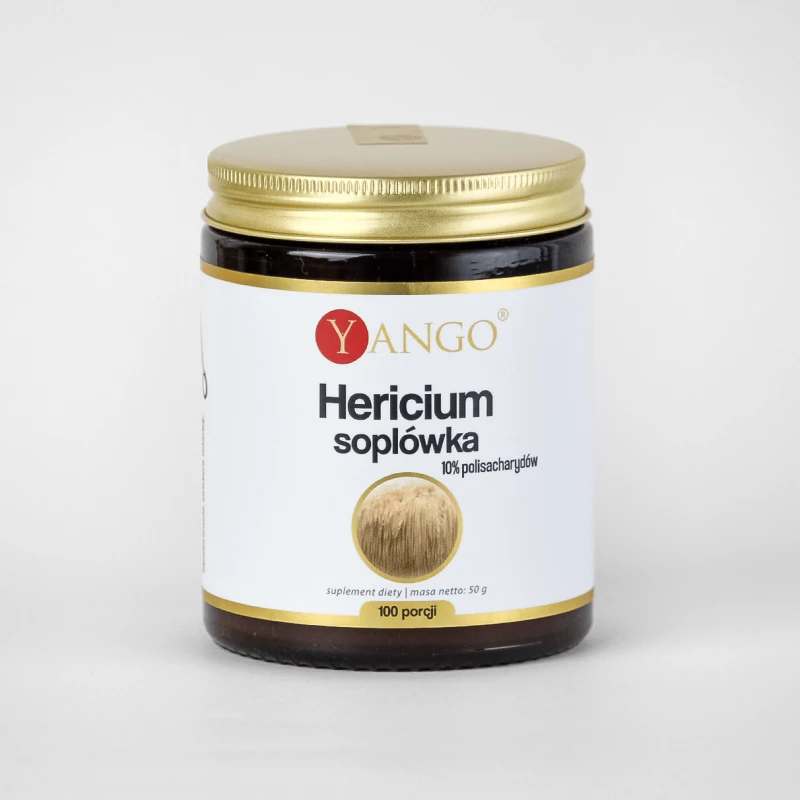 Hericium Soplówka - ekstrakt 10% polisacharydów - Yango - proszek 50g