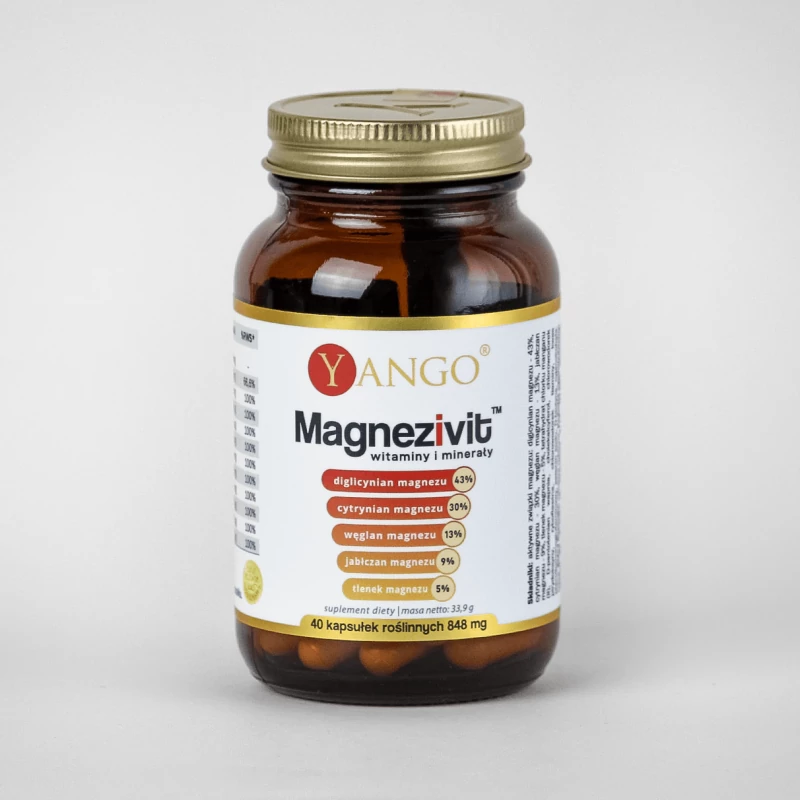 Suplement diety na skurcze Magnezivit + witaminy i minerały - Yango - 40 kaps.